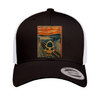 Womens Peanuts Charlie Scream Artsy V-neck Retro Trucker Cap | Artistshot