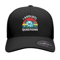 Retro Anime Shirt I Axolotl Questions Amine Lovers Gift T Shirt Seamless Cap | Artistshot