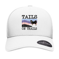 Finnish Lapphund Tails On Trails Funny Dog Hiking T Shirt Seamless Cap | Artistshot