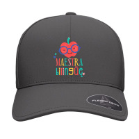 Cute Maestra Bilingue Bilingual Teacher Seamless Cap | Artistshot