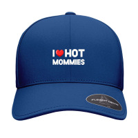 Hot Mom Humour Family Red Heart I Love Hot Mommies Seamless Cap | Artistshot