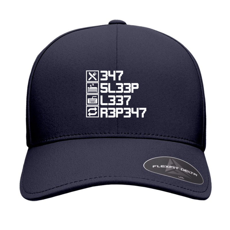 Eat Sleep Leet Repeat Leetcode 1337 L33t Gift Seamless Cap by KEITHSHAPIRO | Artistshot