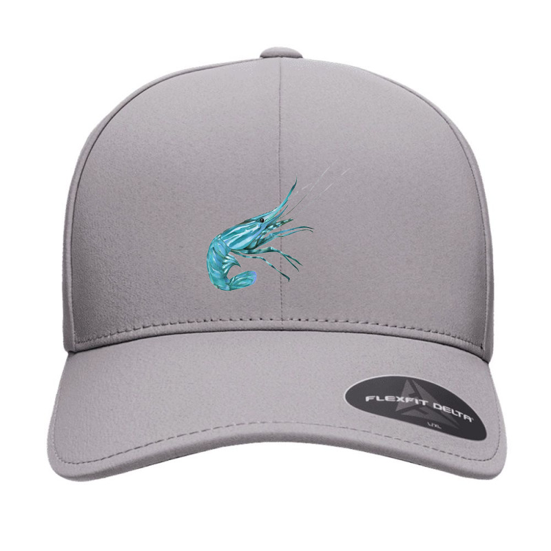 Aqua Colored Prawn Seamless Cap | Artistshot