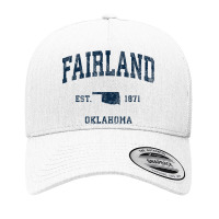 Fairland Oklahoma Ok Vintage Athletic Navy Sports Design Yupoong Trucker Cap | Artistshot