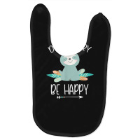 Cute Don't Hurry Be Happy Mediation Sloth Lover Women Baby Bibs | Artistshot