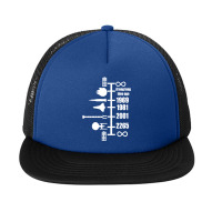 Spaceship Timeline Funny  Sci Fi Star Retro Wars Trek Joke Cool Foam Snapback Hat | Artistshot