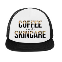 Coffee And Skincare Leopard Esthetician Skincare Foam Snapback Hat | Artistshot