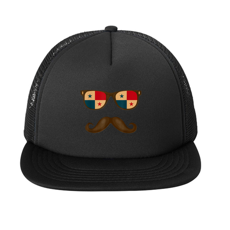 Panamanian Flag Sunglasses Moustaches T Shirt Panama Tee Foam Snapback hat by cm-arts | Artistshot