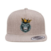 Gorilla King Ferocious Gorilla On With Crown Christmas Gifts 5 Panel Snapback Cap | Artistshot