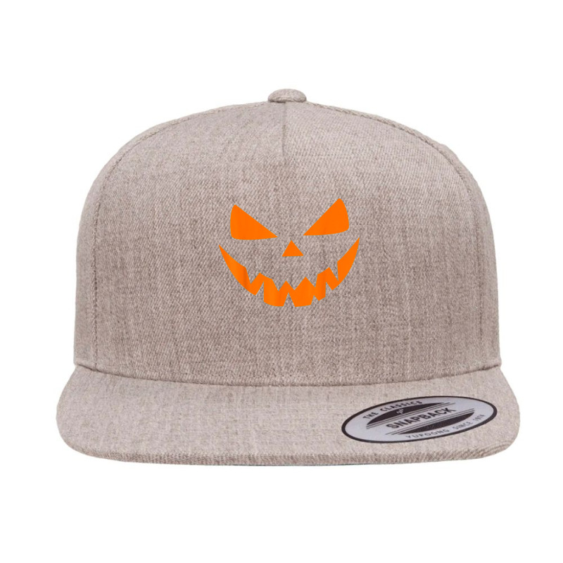 Halloween Costume Jack O Lantern Pumpkin Face Women Men 5 Panel Snapback Cap | Artistshot