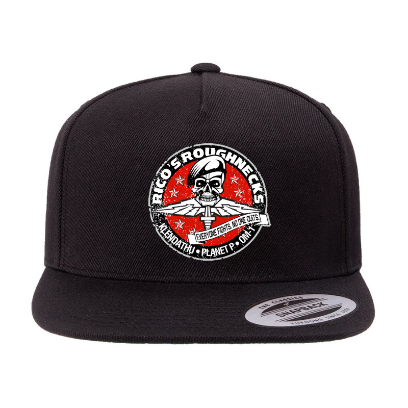 Rico's Roughnecks Weathered   Starship Troopers 5 panel snapback cap by arthubnco | Artistshot