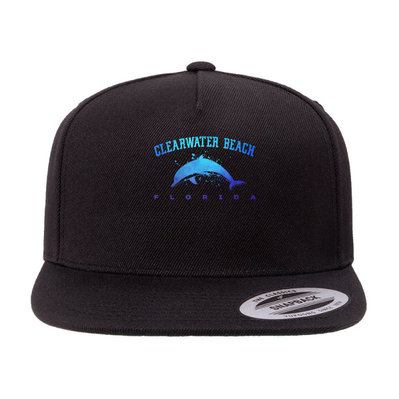 Clearwater Beach Florida Dolphin Lover Scuba Diving Vacation 5 panel snapback cap by FrancesTiffany | Artistshot