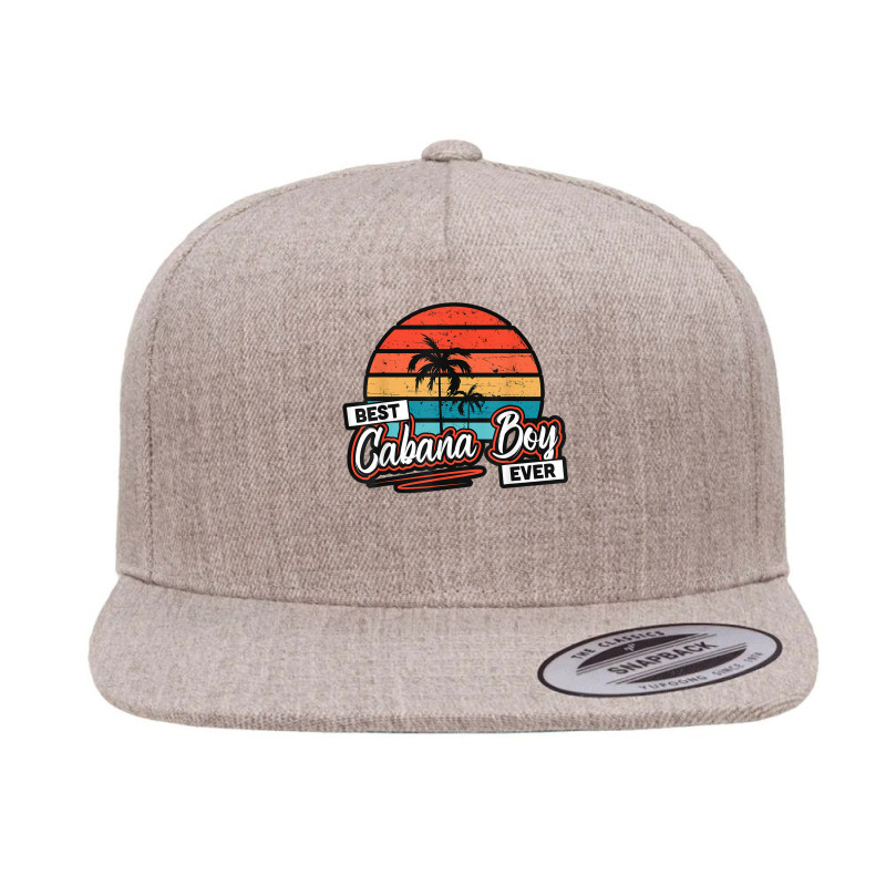 Colorful Sunset Palm Tree Best Cabana Boy Ever 5 panel snapback cap by FrancesTiffany | Artistshot