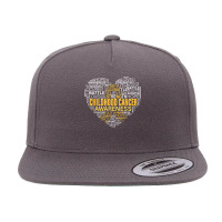 Childhood Cancer Awareness Hope Support Strong Warrior 5 Panel Snapback Cap | Artistshot