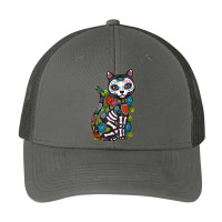 Cat Sugar Skull Mexico Calavera Dia De Los Muertos Halloween Pa Trucker Cap | Artistshot