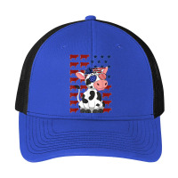 Funny Dairy Cows 4th Of July Costumes Usa Flag Dairy Cows Pa Trucker Cap | Artistshot