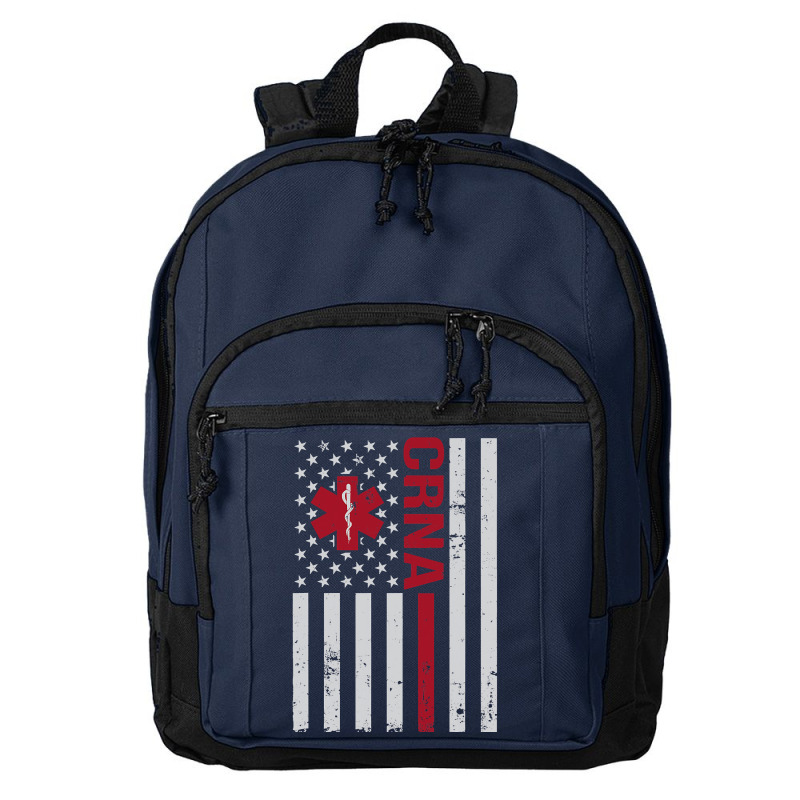 Crna Certified Registered Nurse Anesthetist Usa Flag Basic Backpack | Artistshot