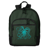 Octopus Cool Vintage Marine Biologist Ocean Sea Life 4 Basic Backpack | Artistshot