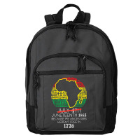 Africa Map July 4th Juneteenth 1865 June 19th Men Women Kids Basic Backpack | Artistshot