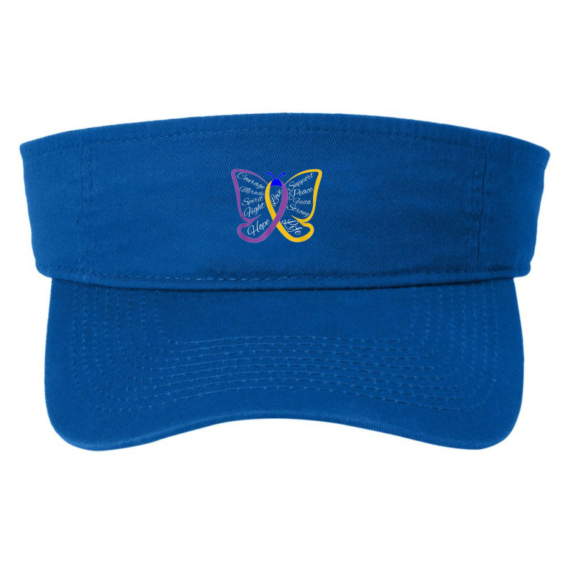 Fight Bladder Cancer Awareness Butterfly Fashion Visor by LaytonDesign | Artistshot