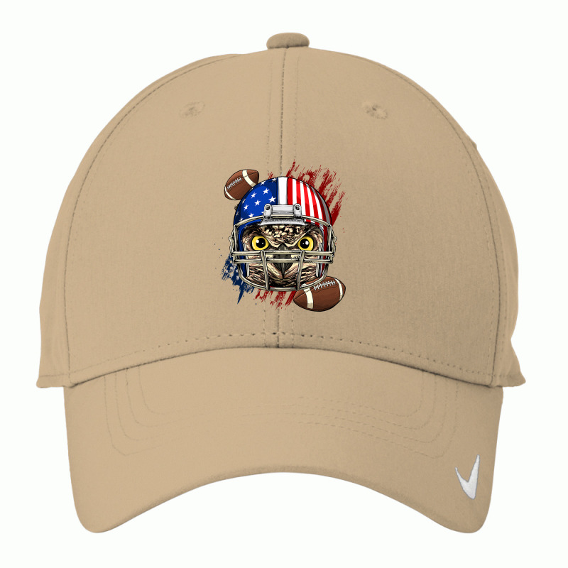 American Football Player Owl Bird Patriotic Animal Owl Lover Nike Dri-FIT Cap by peafowl | Artistshot