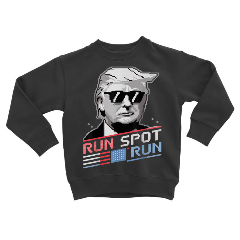 Run Spot Run, Funny Quote Debate Trump Kamala Elec Toddler Sweatshirt | Artistshot