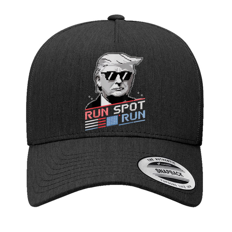 Run Spot Run, Funny Quote Debate Trump Kamala Elec Yupoong Trucker Cap by Kasey | Artistshot