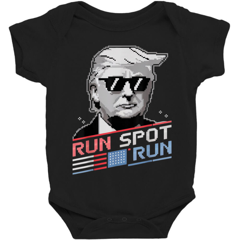 Run Spot Run, Funny Quote Debate Trump Kamala Elec Baby Bodysuit | Artistshot