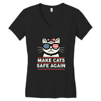 Make Cats Safe Again Women's V-neck T-shirt | Artistshot