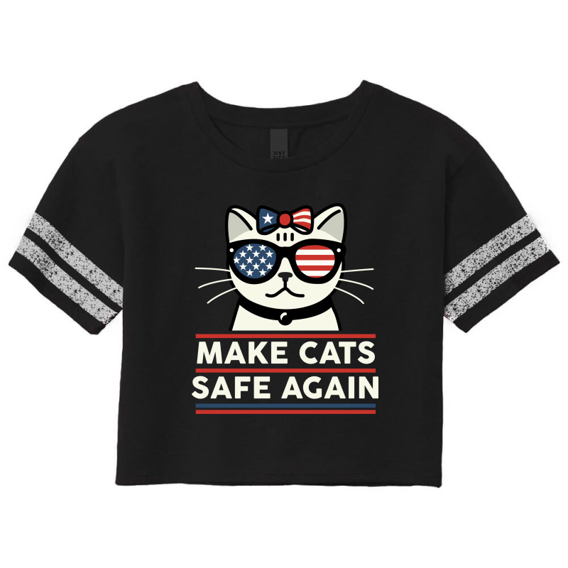 Make Cats Safe Again Scorecard Crop Tee by NQArtist | Artistshot