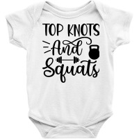 Top Knots And Squats, Gym Baby Bodysuit | Artistshot