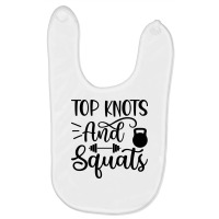 Top Knots And Squats, Gym Baby Bibs | Artistshot