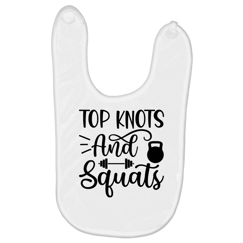 Top Knots And Squats, Gym Baby Bibs | Artistshot