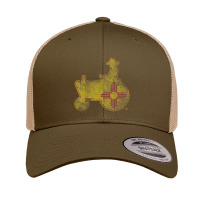 New Mexico Farmer Tractor Flag Retro Trucker Cap | Artistshot