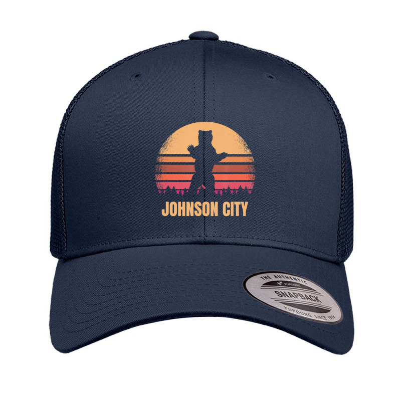 Johnson City Tennessee Vintage Bear Tn Distressed 80s Sunset Retro Trucker Cap by cm-arts | Artistshot