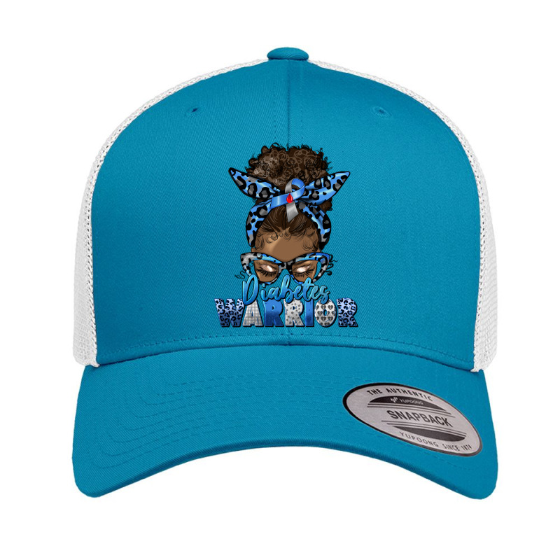 Diabetes Warrior Afro Messy Bun Retro Trucker Cap | Artistshot