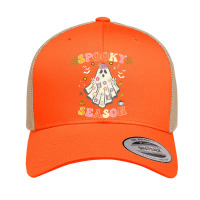 Spooky Season Hippie Halloween Ghost 70s Halloween Groovy Retro Trucker Cap | Artistshot