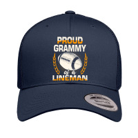 American Football Proud Grammy Of A Lineman Family Retro Trucker Cap | Artistshot