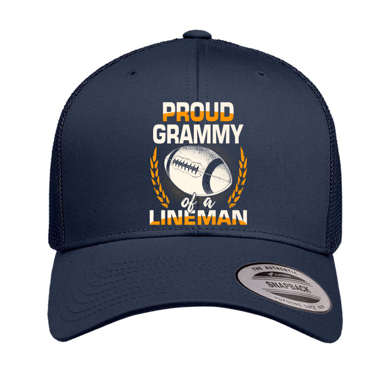 American Football Proud Grammy Of A Lineman Family Retro Trucker Cap by cm-arts | Artistshot