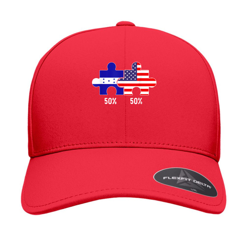 Half American Half Honduran Flag Combined Honduras Catracho T Shirt Seamless Cap by cm-arts | Artistshot