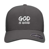 Bold Christian Worship Quote Men's Church Saying God Is Good-fikd3 Seamless Cap | Artistshot