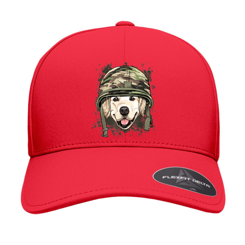 Golden Retriever Military Soldier Veterans Day Pet Dog Lover Seamless Cap | Artistshot