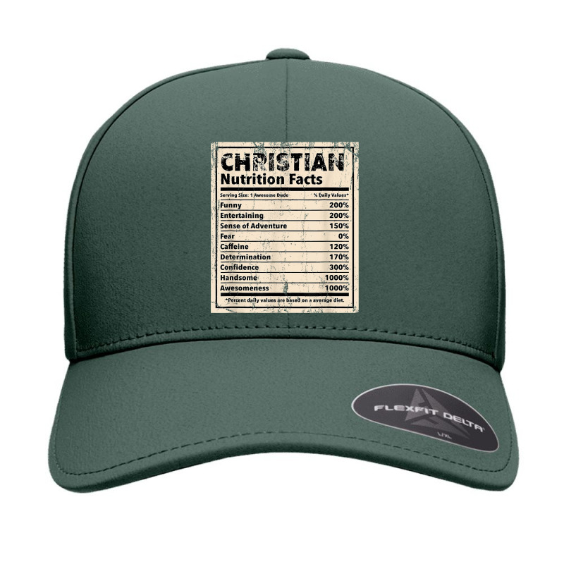 Christian Nutrition Facts Funny Name Humor Nickname T Shirt Seamless Cap by cm-arts | Artistshot