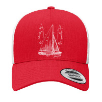 Sailing Boat, Sailing Boat Art, Sailing Boat Vintage, Sailing Boat Pai Yupoong Trucker Cap | Artistshot