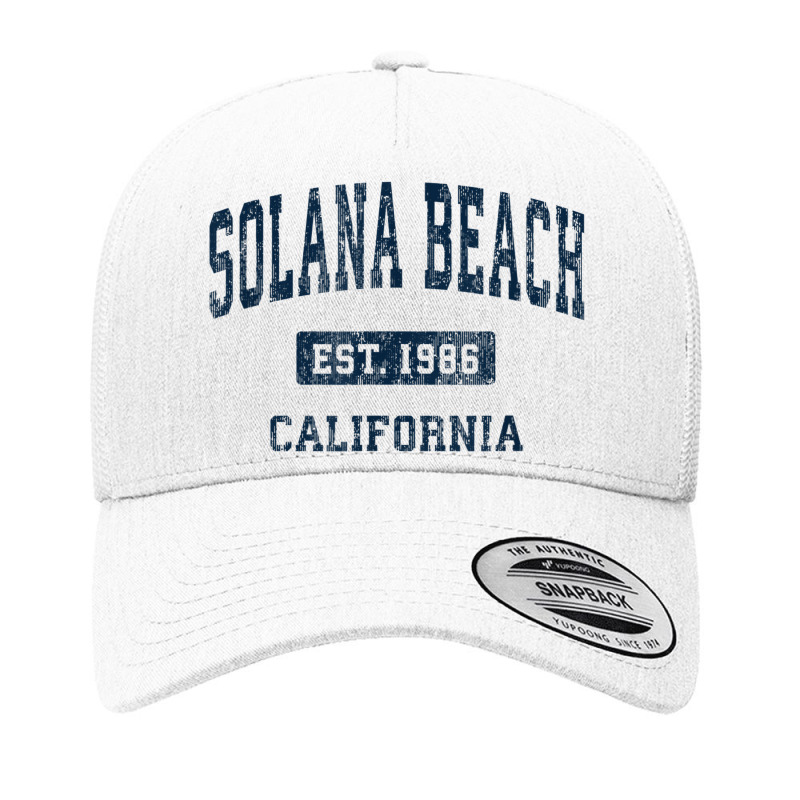 Solana Beach California Ca Vintage Athletic Sports Design Yupoong Trucker Cap by Color | Artistshot