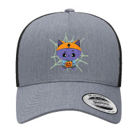 Black Cat With Halloween Pumpkin Feline For Horror Fans T Shirt Yupoong Trucker Cap | Artistshot