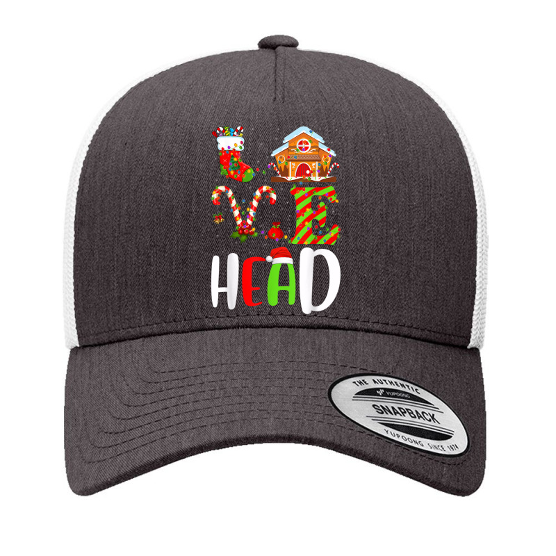 Xmas Lights Love Head Teacher Christmas Yupoong Trucker Cap by August | Artistshot