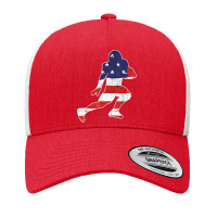 Football Player Vintage Football Running Back Stiff Arm Flag Yupoong Trucker Cap | Artistshot