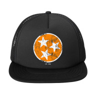 Tennessee Shirt State Flag Orange & White Vintage Est. 1796 Foam Snapback Hat | Artistshot