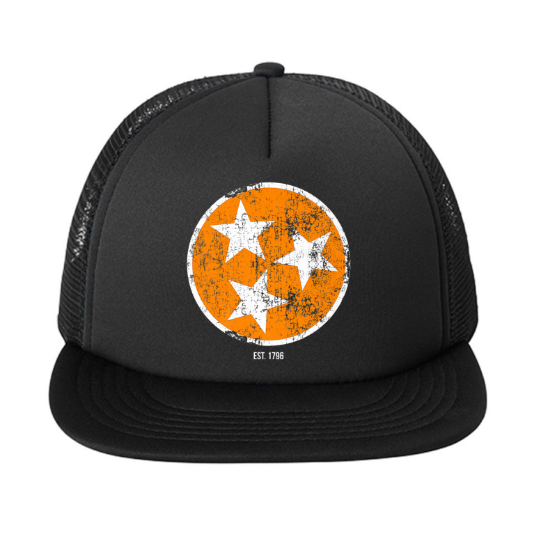 Tennessee Shirt State Flag Orange & White Vintage Est. 1796 Foam Snapback hat by cm-arts | Artistshot